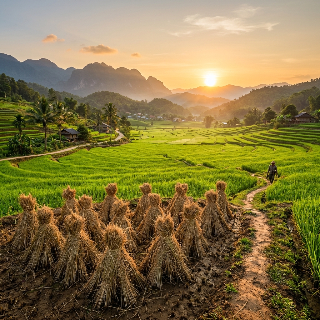 Rice Field Harvest